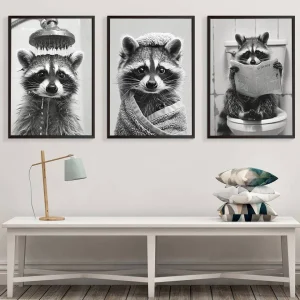 Raccoon in the Toilet Posters