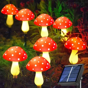 LED Solar Mushroom Fairy Light